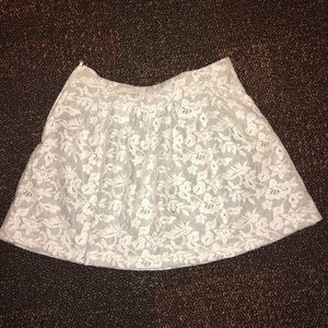 White and gray lace skirt